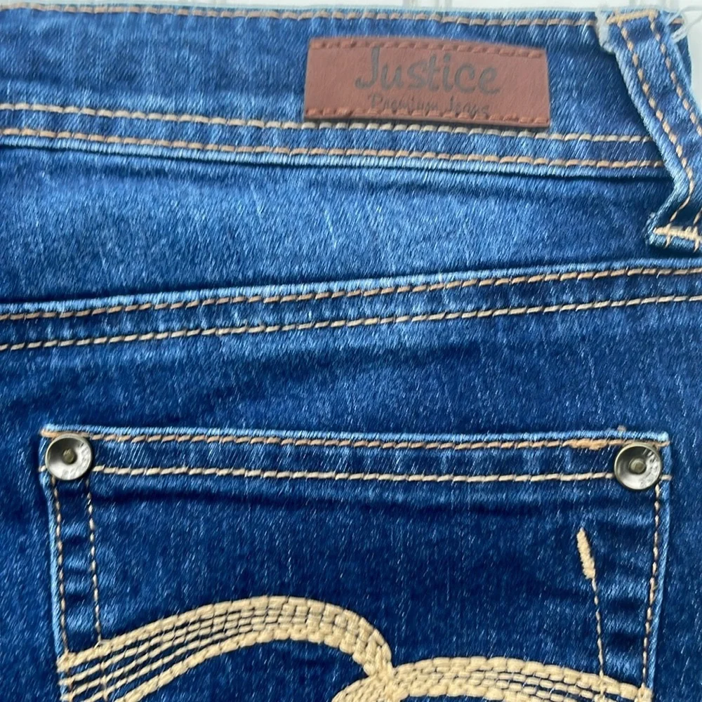 JUSTICE PREMIUM JEANS GIRLS SIMPLY LOW BLUE JEANS SIZE 12S